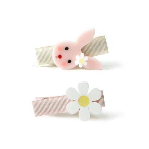 Lilies & Roses Bunny and Daisy Hair Clip Set