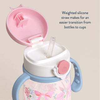Itzy Ritzy Itzy Sips™ Straw Cup - Ribbons & Roses