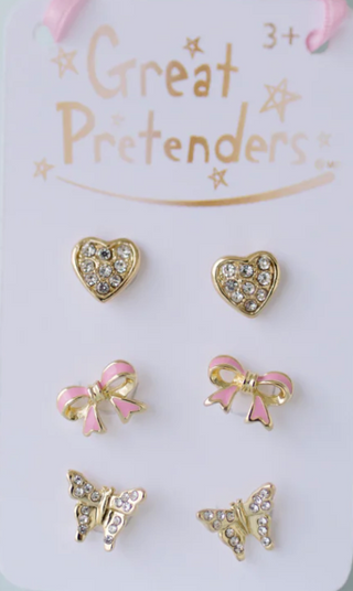 Great Pretenders Boutique Dazzle Studded Earring 3pc Set
