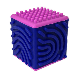Watchitude Silly Tube Cube toy, colorful flexible silicone cube with playful design, ideal for stress relief and fidgeting.
