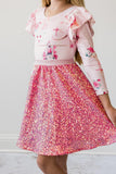 Mila & Rose Hot Pink Sequin Twirl Skirt, Mila & Rose, cf-size-3t, cf-size-4t, cf-type-skirt, cf-vendor-mila-&-rose, Hot Pink Sequin, Mila & Rose, Mila & Rose  Sequin Twirl Skirt, Mila & Rose 