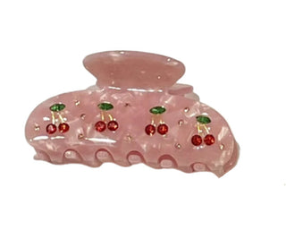 Lil Darlings Cherry Embellished Hair Clip Pink