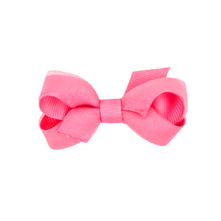 Tiny Overlay Grosgrain Bow on Clippie