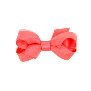 Tiny Overlay Grosgrain Bow on Clippie