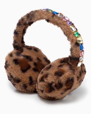 Super Smalls Jungle Jeweled Earmuffs
Leopard print ear muffs with gemstone accents on a white background