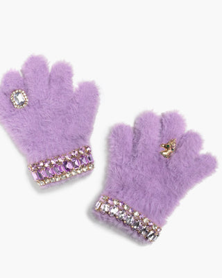 Super Smalls Lavender Dreams Jeweled Gloves
Pair of purple gloves with gemstone embellishments on a white background