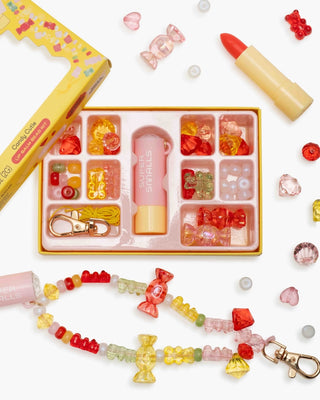 Super Smalls Cutie Candy Lip Balm Bead Kit
Gummy candy-themed beauty set with lip balm, lip gloss, and keychain on a white background
