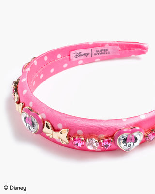 Super Smalls Disney Minnie Mouse Jeweled Headband
Pink polka dot headband with decorative elements on a white background