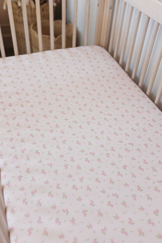 In My Jammers Haven Floral Crib Sheet
