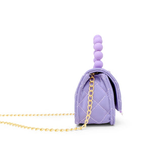 Zomi Gems Pearl Handle Message Charm Handbag For Kids - Purple