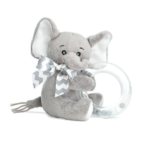 Bearington Collection Lil' Spout Gray Elephant Shaker Rattle