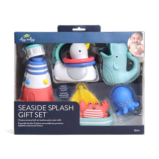 Itzy Ritzy Seaside Splash Gift Set™ Bath + Water Toy
Seaside Splash gift set packaging with bath toys on a white background