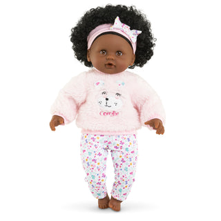 Corolle 12" Doll - Bébé Calin - Caroline
Doll wearing a pink outfit with a dog design and colorful pants on a white background