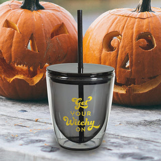 C.R. Gibson Get Your Witchy On Plastic Double Wall Insulated Tumbler