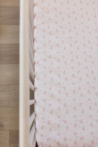 In My Jammers Haven Floral Crib Sheet
