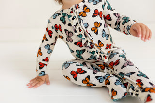 Posh Peanut, Posh Peanut Larisa Ruffled Zippered Footie - Basically Bows & Bowties