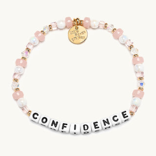 Little Words Project Bracelet - The Power of Little Words: Confidence
Bracelet with pink beads and 'CONFIDENCE' charm on a white background