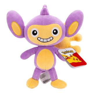 Aipom Pokemon™ 8" Premium Plush
Purple and yellow plush toy with a tag on a white background