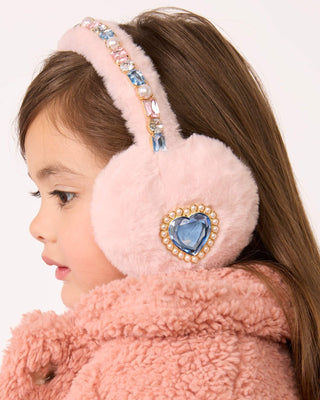 Super Smalls Cotton Candy Earmuffs
Child wearing pink earmuffs with decorative elements on a white background