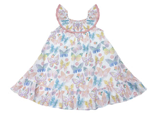 Alto Modas Girls Harper Dress - Butterflies
Children's dress with butterfly pattern on a white background