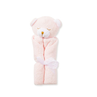 Angel Dear Blankie - Pink Bear
Pink plush toy with a white bow on a white background