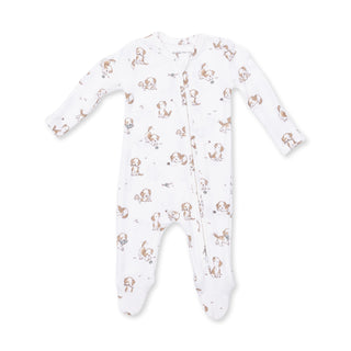 Angel Dear 2 Way Zipper Footie - Explorer Puppy Blue