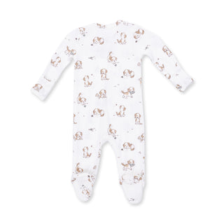 Angel Dear 2 Way Zipper Footie - Explorer Puppy Blue