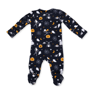 Angel Dear 2 Way Zipper Footie - Glow in the Dark Halloween Skeleton Buddies