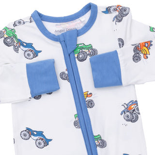 Angel Dear Convertible Romper - Monster Trucks