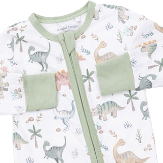 Angel Dear Convertible Romper - Sweet Baby Dinos
Baby outfit with dinosaur pattern and green accents on a white background
