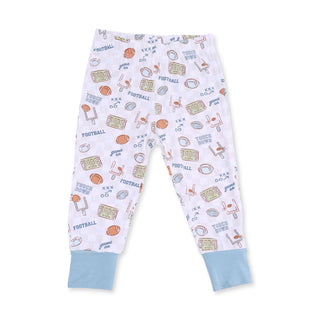 Angel Dear Long Sleeve Loungewear Set - Football Check
Children's leggings with football-themed pattern on a white background