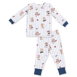 Angel Dear Long Sleeve Loungewear Set - Mixed Sports Bears
Children's pajama set with teddy bear pattern on a white background