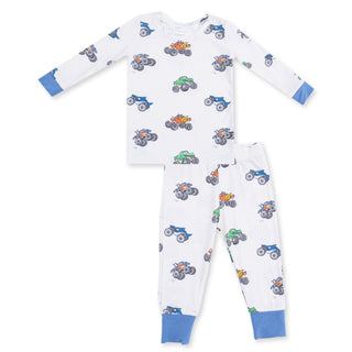 Angel Dear Long Sleeve Loungewear Set - Monster Trucks