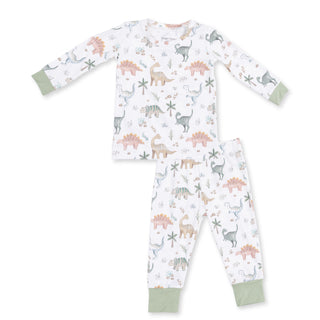Angel Dear Long Sleeve Loungewear Set - Sweet Baby Dinos
Children's pajama set with dinosaur pattern on a white background