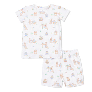 Angel Dear Loungewear Short Set - Easter Egg Hunt
Children's pajama set with Easter-themed design on a white background