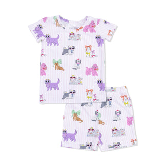 Angel Dear Loungewear Short Set - Fancy Dogs
Children's pajama set with dog pattern on a white background