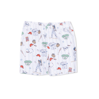 Angel Dear Loungewear Short Set - Home Run Baseball
Pair of shorts with a baseball-themed pattern on a white background