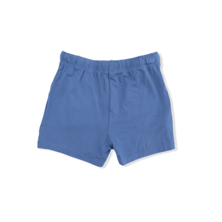 Angel Dear Polo Shirt & Everyday Short Set - Baseball Stripe
Blue shorts on a white background