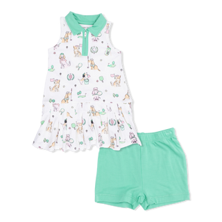 Angel Dear Polo Tennis Dress with Cartwheel Short