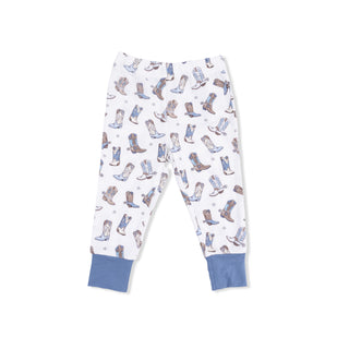 Angel Dear Short Sleeve Loungewear Set - Cowboy Boots
Children's leggings with cowboy boot pattern on a white background