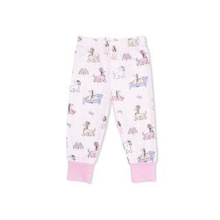 Angel Dear Short Sleeve Loungewear Set - Fancy Hounds with Bows
Children's leggings with dog pattern on a white background