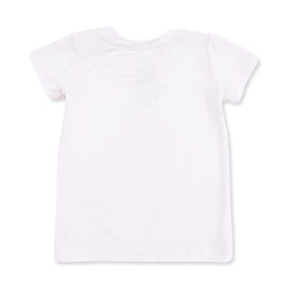 Angel Dear Short Sleeve Loungewear Set - I Love Horses White t-shirt on a white background