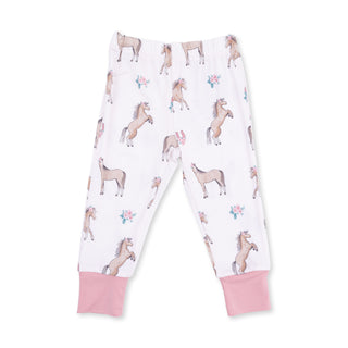 Angel Dear Short Sleeve Loungewear Set - I Love Horses
Children's leggings with unicorn pattern on a white background