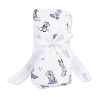 Angel Dear Swaddle Blanket - Buckaroo Boots
Baby blanket with cowboy boot pattern on a white background