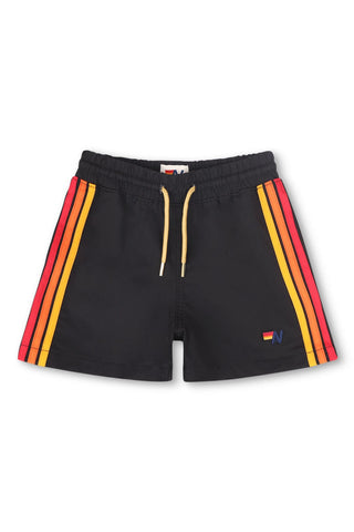 Aviator Nation 5 Stripe Kids Flex Board Short - Black
Black shorts with red and yellow stripes on a white background