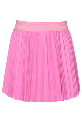 Baby Sara Pink Pleated Faux Leather Pleated Skirt, Baby Sara, Baby Sara, Baby Sara Pleated Skirt, Baby Sara Skirt, Big Girl, Big Girl Clothing, Bottom, Bottoms, cf-size-10, cf-size-2t, cf-siz