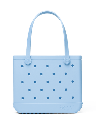 Baby Bogg Bag - Blue Skies and Bogg Bag
Light blue tote bag with polka dot pattern on a white background