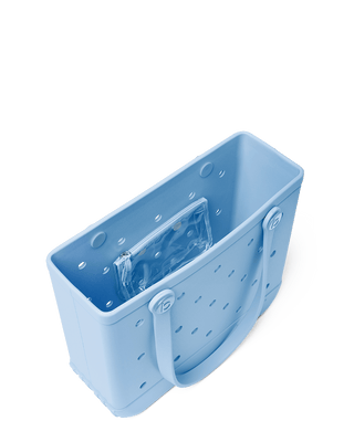 Baby Bogg Bag - Blue Skies and Bogg Bag
Blue plastic basket with a handle on a transparent background