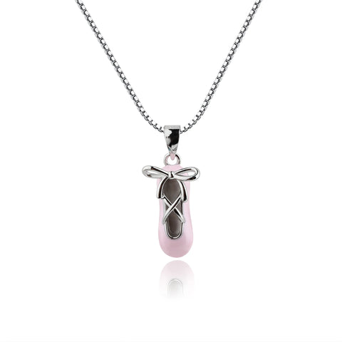 Cherished Moments, Cherished Moments Sterling Silver Ballet Slipper Necklace - Basically Bows & Bowties