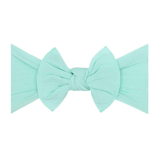 Baby Bling Classic Knot Headband - Seafoam
Light blue bow headband on a white background